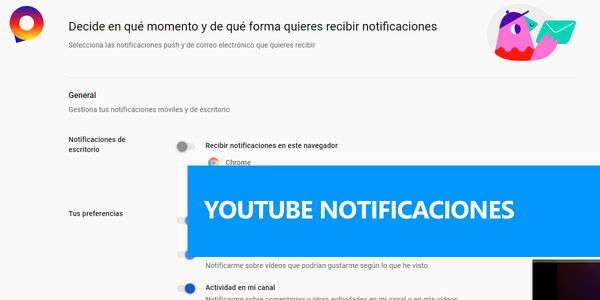 ¿Cómo desactivar las notificaciones de YouTube en Chrome?