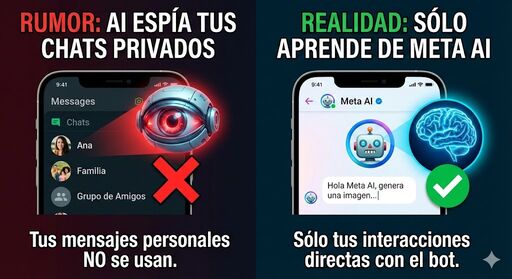 ¿Meta leerá tus mensajes privados en Whatsapp para entrenar a su IA? Desmentimos el rumor del momento